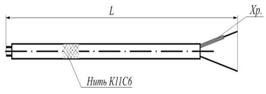 Внешний вид (схема) термопарного кабеля KTK, KTL