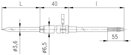 Габаритные размеры и масса исполнений термопреобразователя сопротивления ТСМ-0395, ТСП-0395