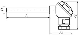 ТС015, ТС025 термопреобразователь сопротивления с коммутационной головкой