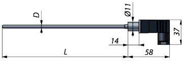 Термометр сопротивления ТС-1288/6 (для Ø 3 мм)