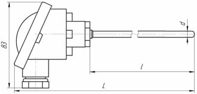 Термоэлектрический преобразователь ТХА 1107, ТХК 1107 (рисунок 20)