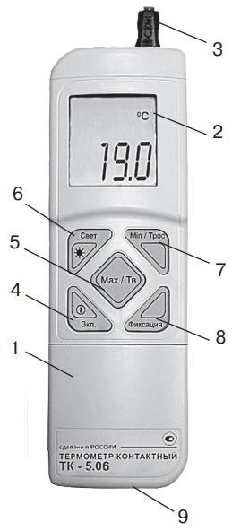 Внешний вид контактного электронного термометра ТК-5.06