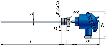 Термометр сопротивления ТС-1288/7 (для Ø 4 мм)