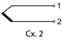 Схема одного из четырёх термоэлементов термопары ТХК 9802
