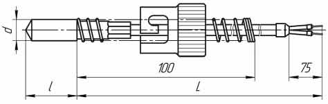Термоэлектрический преобразователь ТХА 1303, ТХК 1303, ТЖК 1303 (рисунок 1)