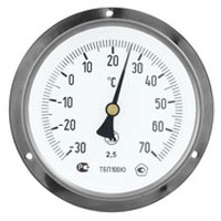 Термометр биметаллический показывающий ТБП для производственных помещений