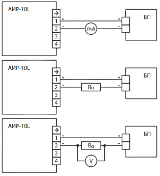 Схемы внешних электрических подключений АИР-10L