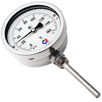 Коррозионностойкий биметаллический термометр БТ с радиальным присоединением