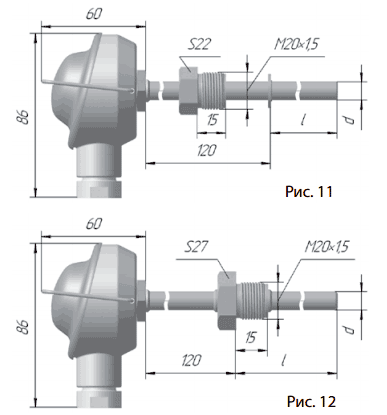 Конструктивное исполнение и технические характеристики ТСП 1107, ТСМ 1107 (рисунок 11, 12)