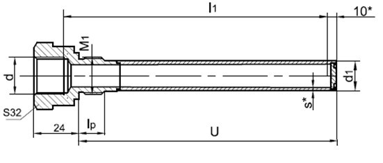 Рисунок Б1б - ГЗ-01, резьба присоединения М20×1,5; G 1/2
