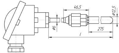 Термоэлектрический преобразователь ТХА 1107, ТХК 1107 (рисунок 29)