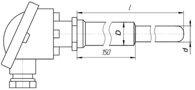 Термоэлектрический преобразователь ТХА 1107, ТХК 1107 (рисунок 30)